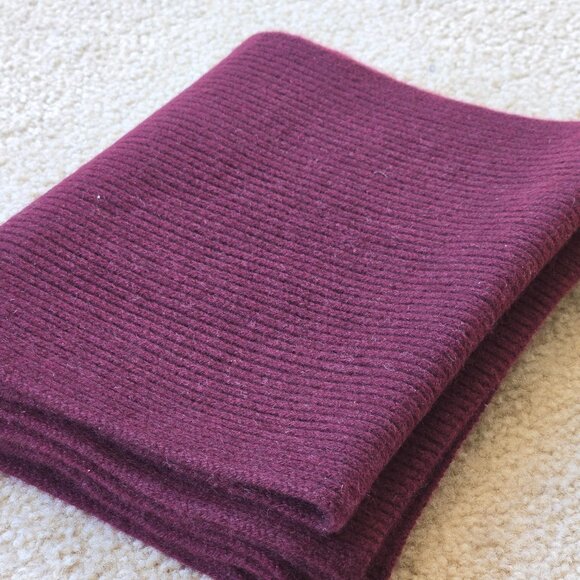 & Other Stories Accessories - NWOT & Other Stories Ribbed Cashmere Scarf Plum Burgundy